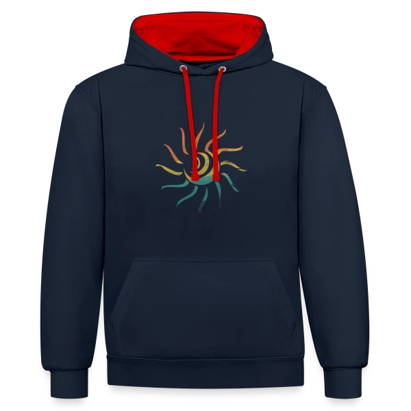 Soleil d'Été Tropical sur Sweat à capuche contrasté