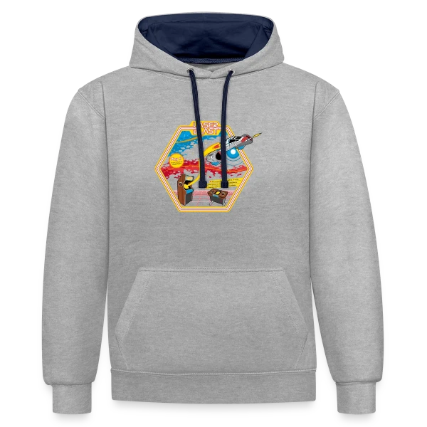 Explosion Laser : Design Lumineux sur Sweat à capuche contrasté