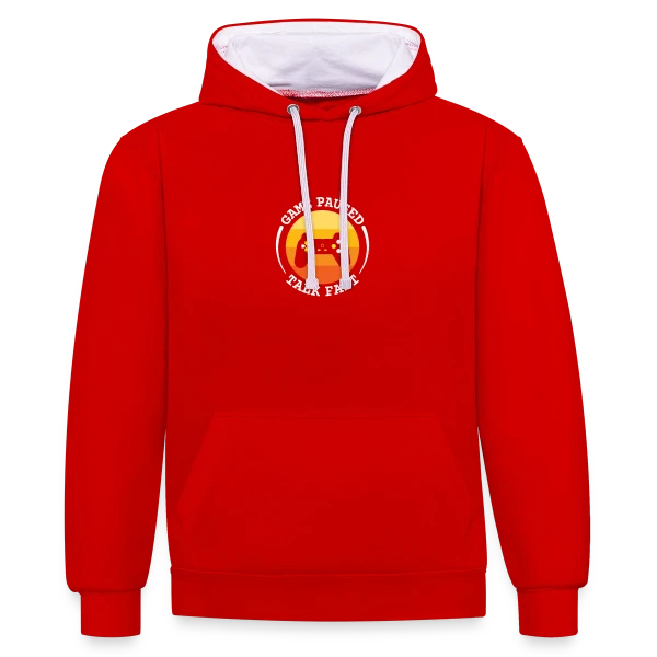 Manette Rétro Gaming sur Sweat à capuche contrasté