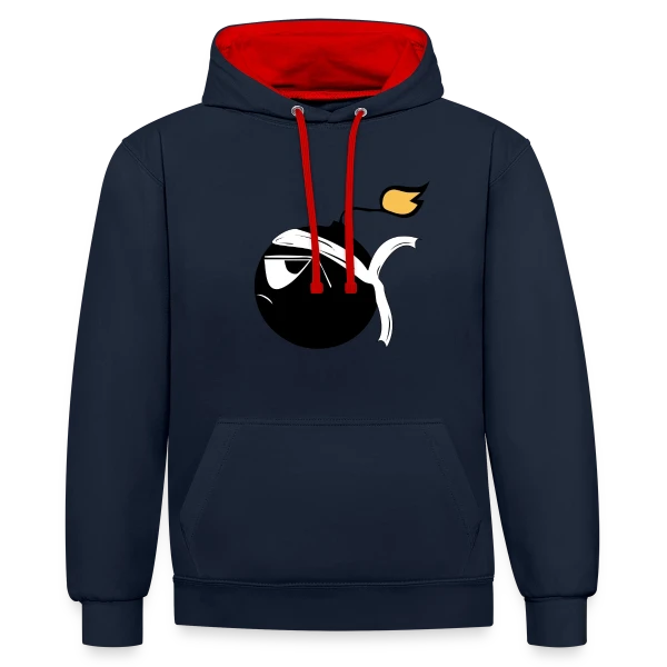 Bombe Corse Rebelle sur Sweat à capuche contrasté