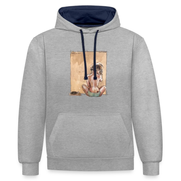L'Hymne Révolutionnaire de l'Amour sur Sweat à capuche contrasté