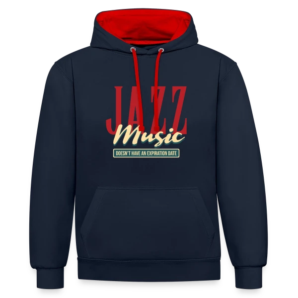 Classique "Jazz" sur Sweat à capuche contrasté
