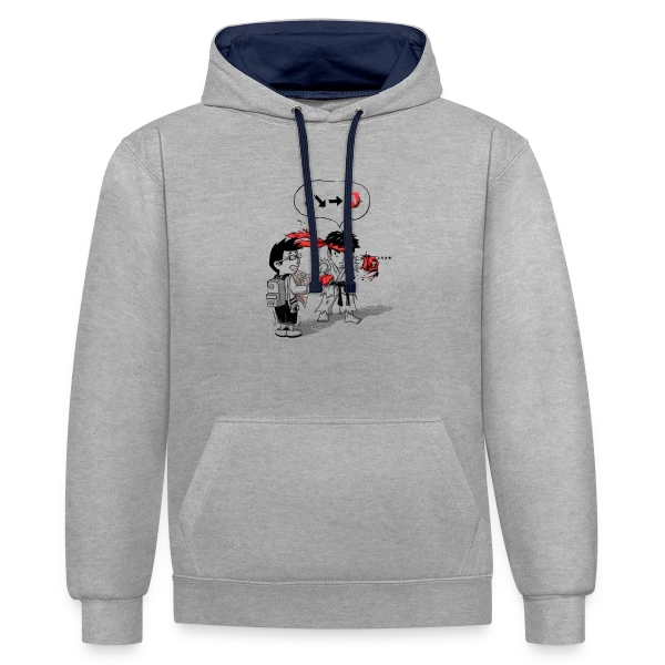Où est mon Hadoken ? sur Sweat à capuche contrasté