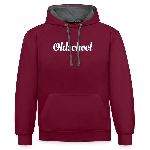 Typographie Rétro Oldschool sur Sweat à capuche contrasté