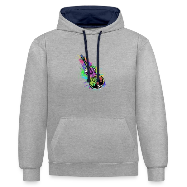 Violoncelle Symphonie Colorée sur Sweat à capuche contrasté