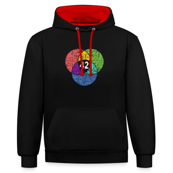 42 - La Réponse Ultime Nerd & Science-Fiction sur Sweat à capuche contrasté