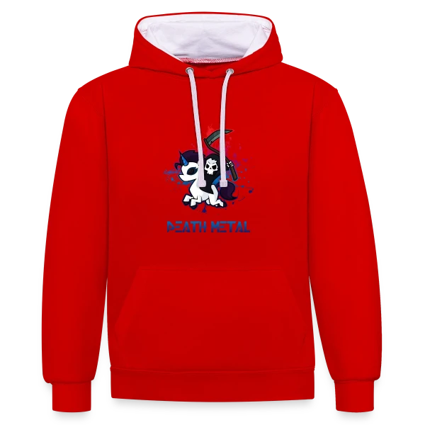 Fan de Death Metal sur Sweat à capuche contrasté