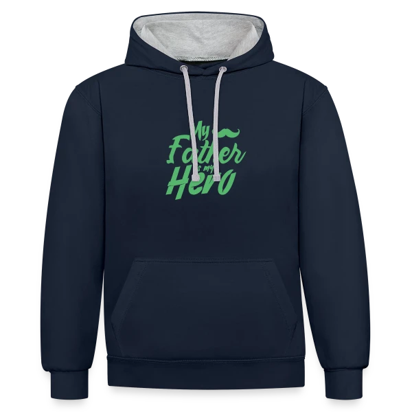 Spécial Fête des Pères - Design Unique pour Papa sur Sweat à capuche contrasté