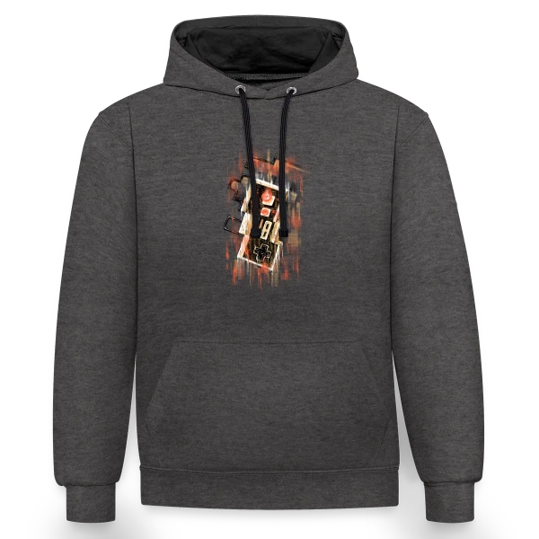 Manette Rétro Floue NES sur Sweat à capuche contrasté