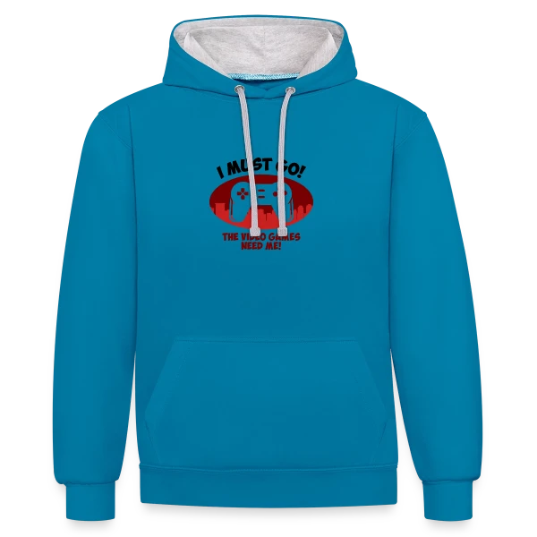 Totalement Gaming ! sur Sweat à capuche contrasté