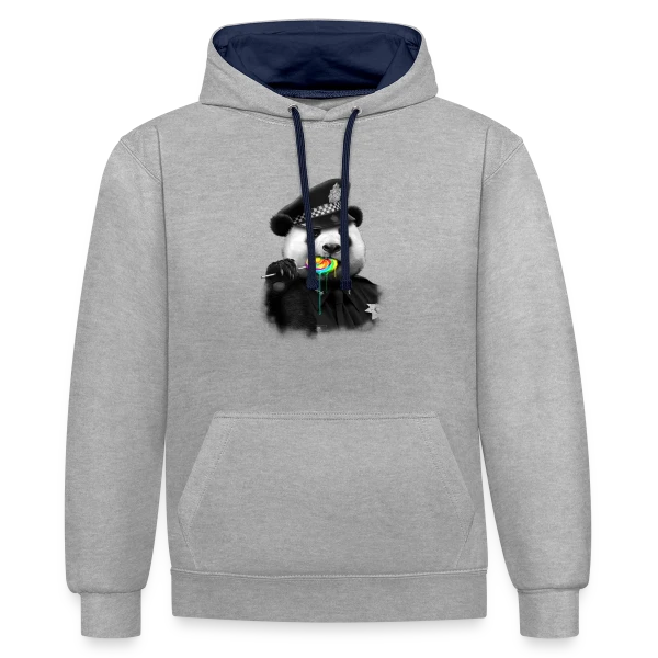 Panda Gourmand : Sucette Addict sur Sweat à capuche contrasté
