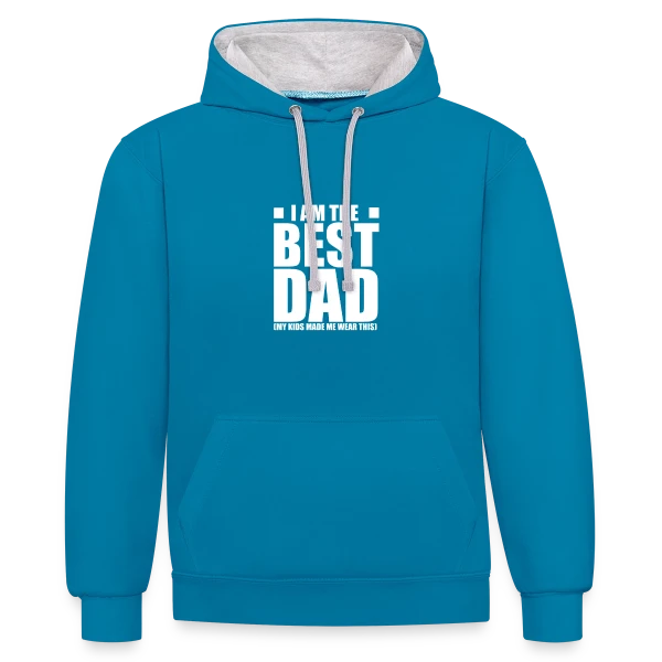 Super Papa - Cadeau Fête des Pères Original et Tendance sur Sweat à capuche contrasté