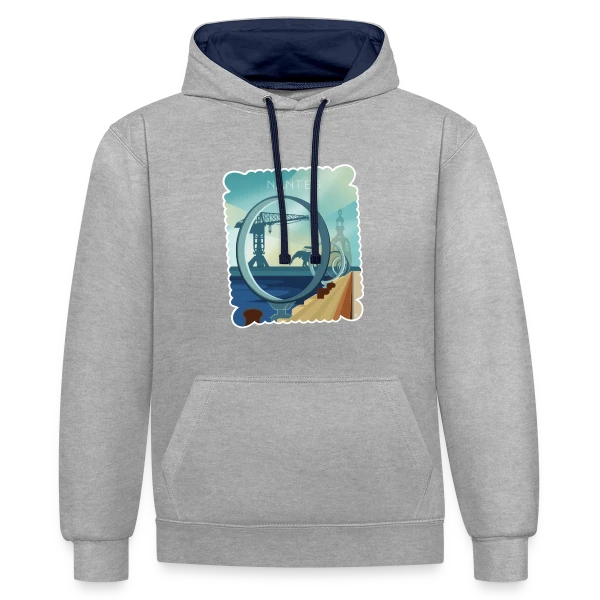 Ville de Nantes - Design Urbain sur Sweat à capuche contrasté