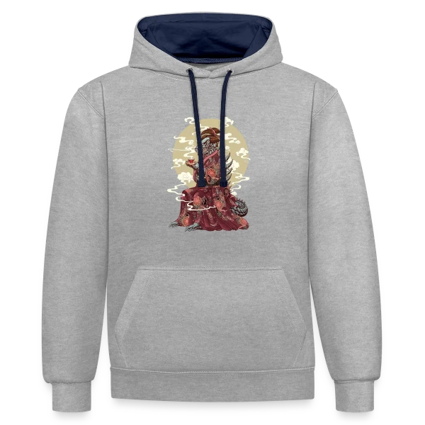 Créature Légendaire Kimono sur Sweat à capuche contrasté