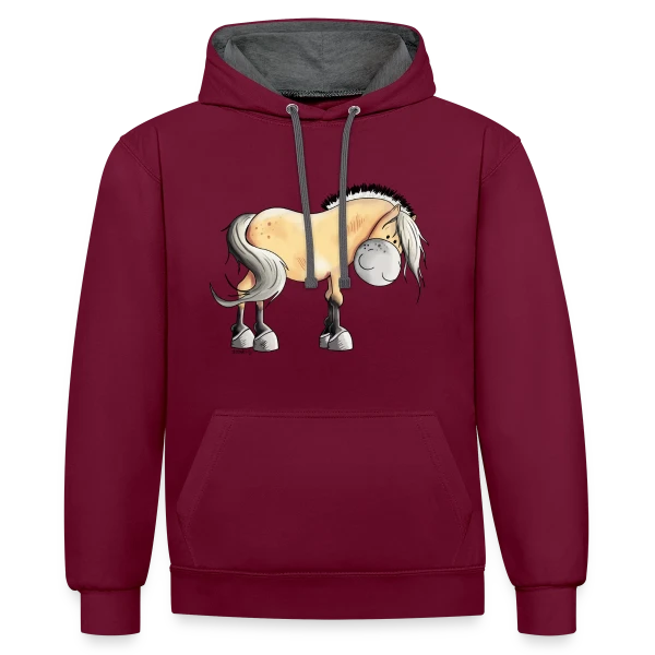 Mon Drôle de Chat Norvégien sur Sweat à capuche contrasté