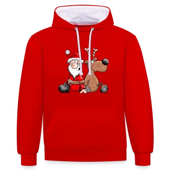 Le Dream Team de Noël - Esprit Festif sur Sweat à capuche contrasté
