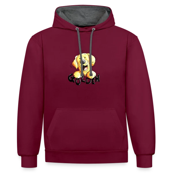 Golden Retriever Amusant - Mon Compagnon Fidèle sur Sweat à capuche contrasté