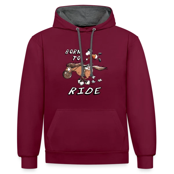 Né Pour Rouler sur Sweat à capuche contrasté