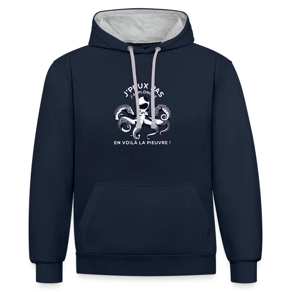 J'peux pas J'ai Plongée ! | T-Shirt Passion Sous-Marine sur Sweat à capuche contrasté