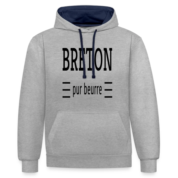 Breton Pur Beurre sur Sweat à capuche contrasté