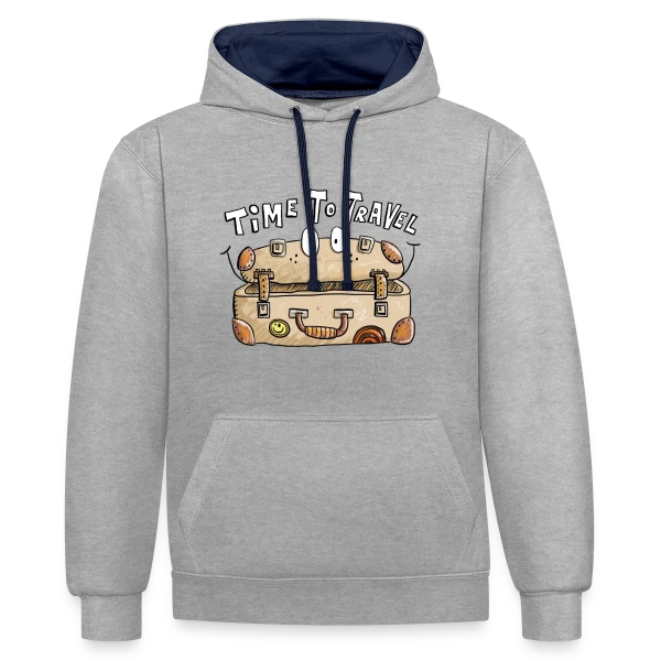 Time To Travel : L'Appel de l'Aventure sur Sweat à capuche contrasté
