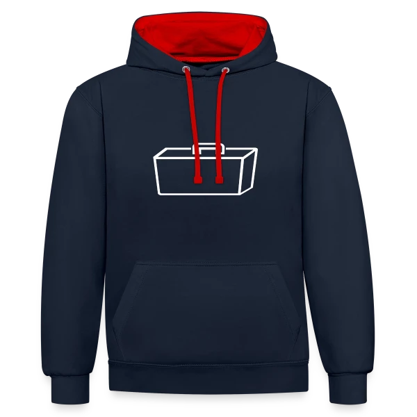 Valise Blanche Épurée sur Sweat à capuche contrasté