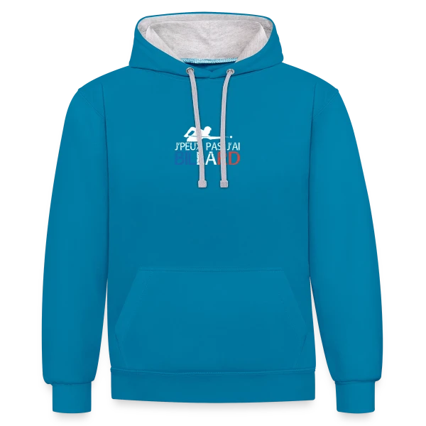 J'peux Pas, J'ai Billard ! T-shirt Humour Passion sur Sweat à capuche contrasté
