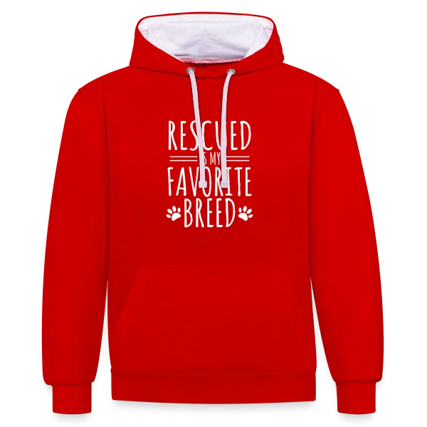 Adopté Mon Préféré sur Sweat à capuche contrasté