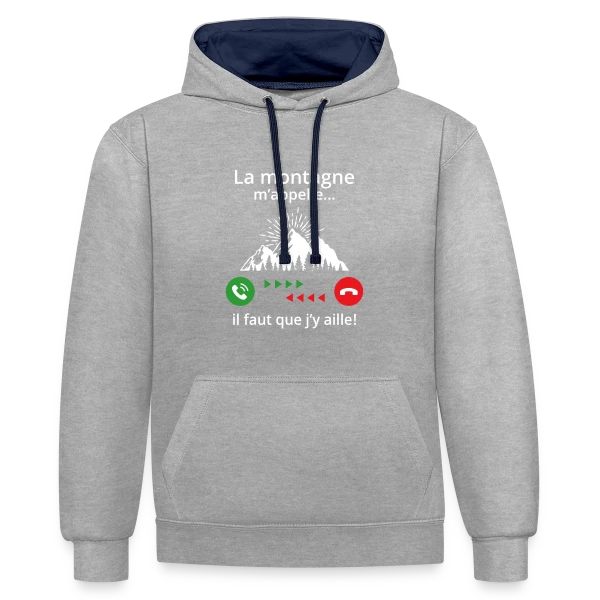 La Montagne M'Appelle sur Sweat à capuche contrasté