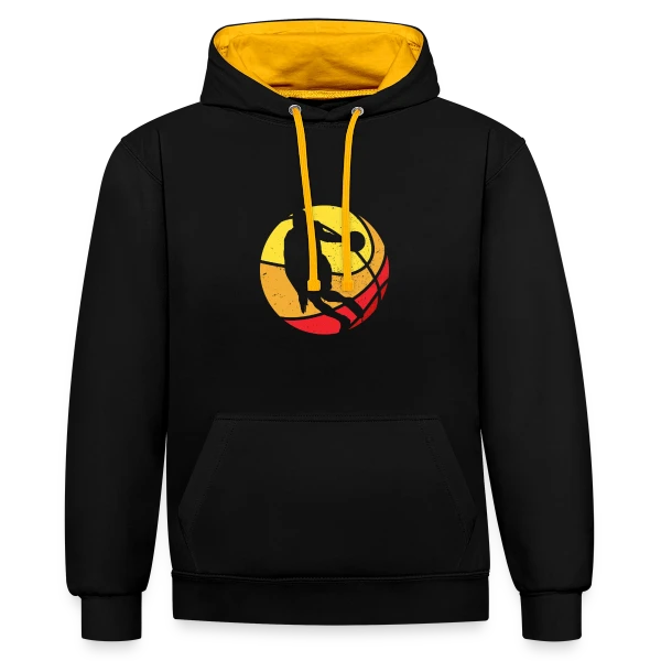 Passion Basketball - Mon Sport Favori sur Sweat à capuche contrasté