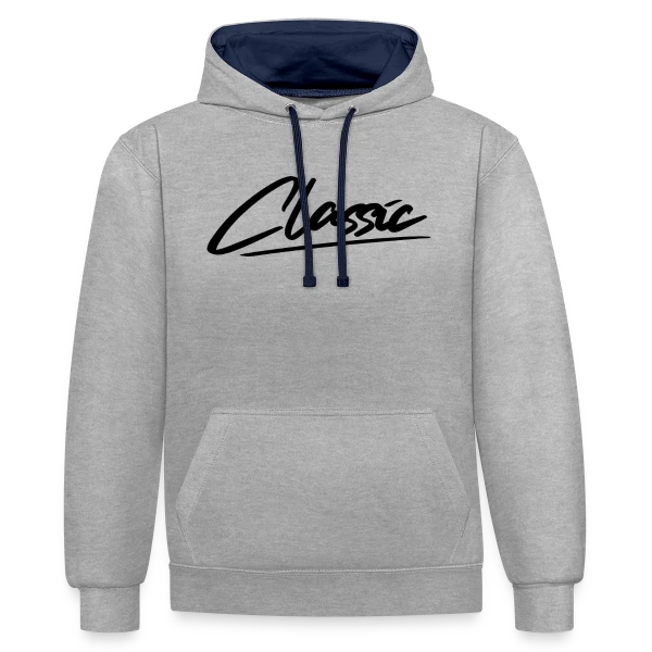 Typographie "Classic" Élégante sur Sweat à capuche contrasté