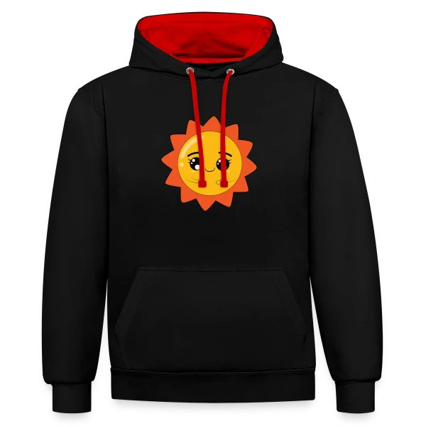 Rayon de Soleil Éclatant sur Sweat à capuche contrasté