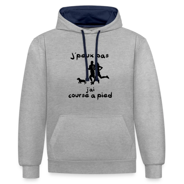 J'peux pas, j'ai Course à Pied (Jogging, Running) sur Sweat à capuche contrasté