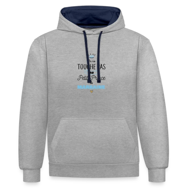 Mon Petit Prince de Marraine sur Sweat à capuche contrasté