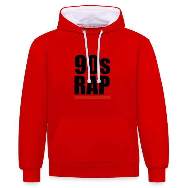 Rap Années 90 Style sur Sweat à capuche contrasté
