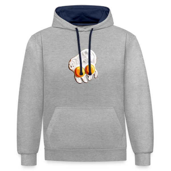 Poulpoplat : L'Œuf Poulpe Insolite sur Sweat à capuche contrasté