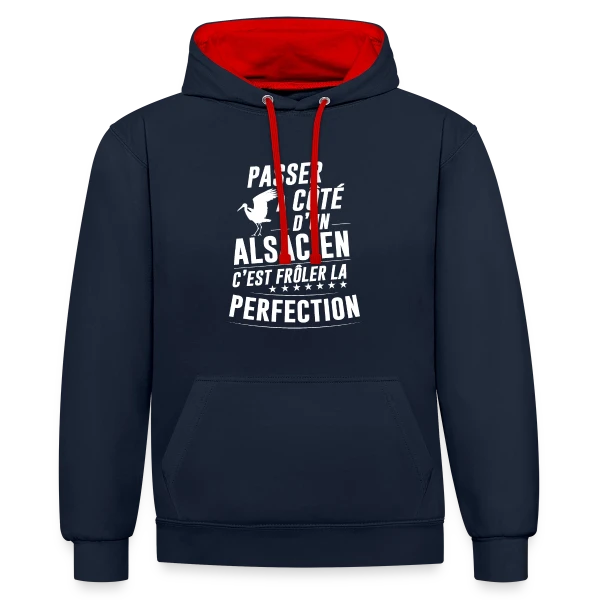 L'Alsacien Parfait sur Sweat à capuche contrasté
