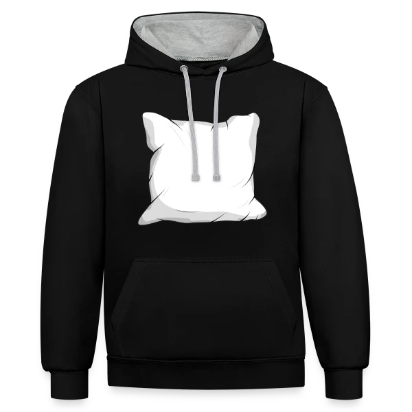 Cocon Douillet Blanc sur Sweat à capuche contrasté