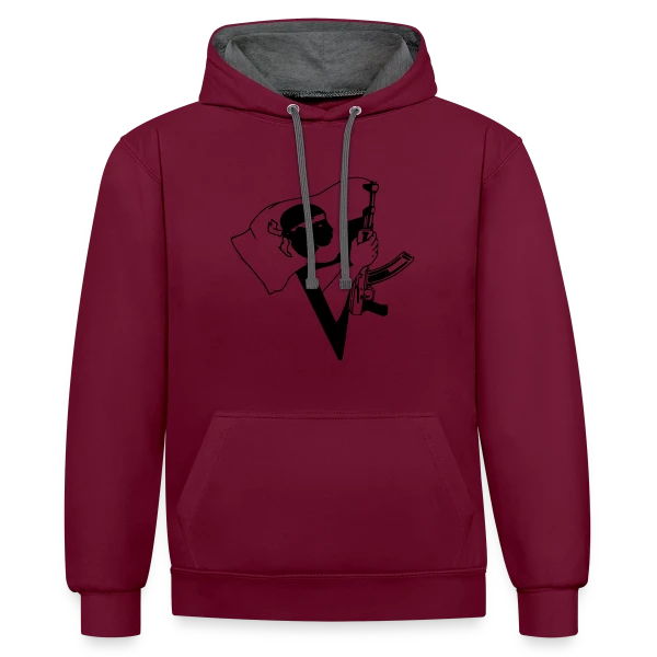 Corse Armée et Fière sur Sweat à capuche contrasté