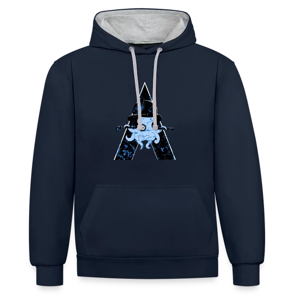 Pieuvre Mécanique : Style Steampunk sur Sweat à capuche contrasté