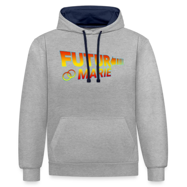 Futur Marié Style Cinéma sur Sweat à capuche contrasté