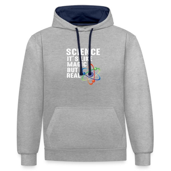 Science : La Vraie Magie sur Sweat à capuche contrasté