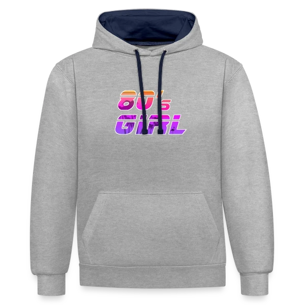 Fille Années 80 Tropicale sur Sweat à capuche contrasté