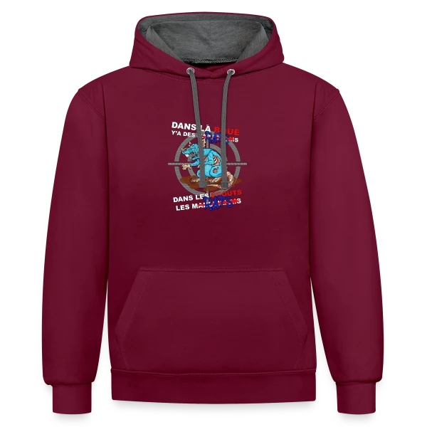 Rat des Égouts Zombie sur Sweat à capuche contrasté