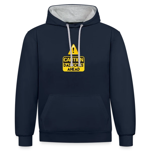 Cadeau Fête des Pères Original et Tendance sur Sweat à capuche contrasté