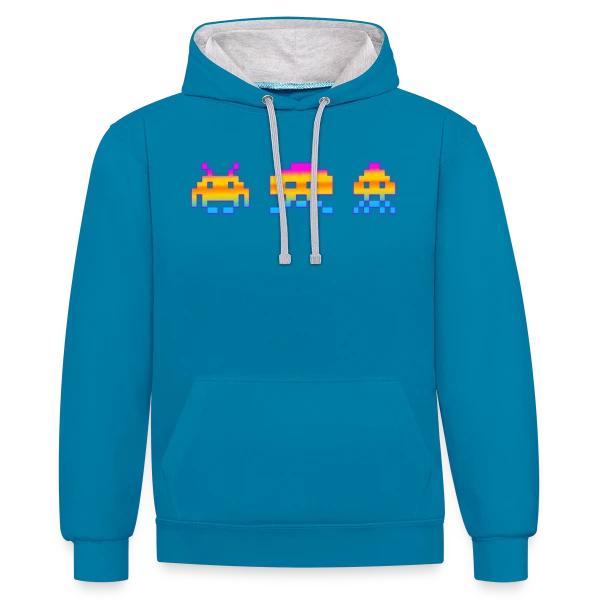Jeux d'Arcade : L'Âge d'Or du Gaming sur Sweat à capuche contrasté