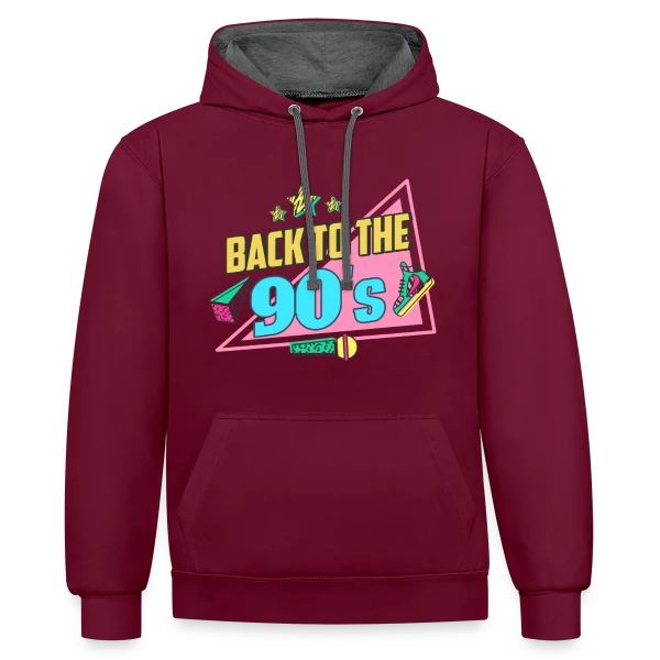 Retour aux Années 90 Funky sur Sweat à capuche contrasté