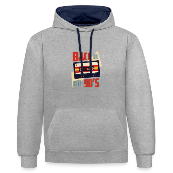 Retour aux Années 90 Cassette sur Sweat à capuche contrasté