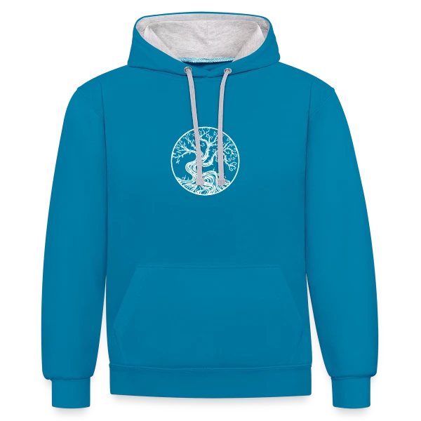 Arbre de Vie Viking : Symbole Nordique sur Sweat à capuche contrasté
