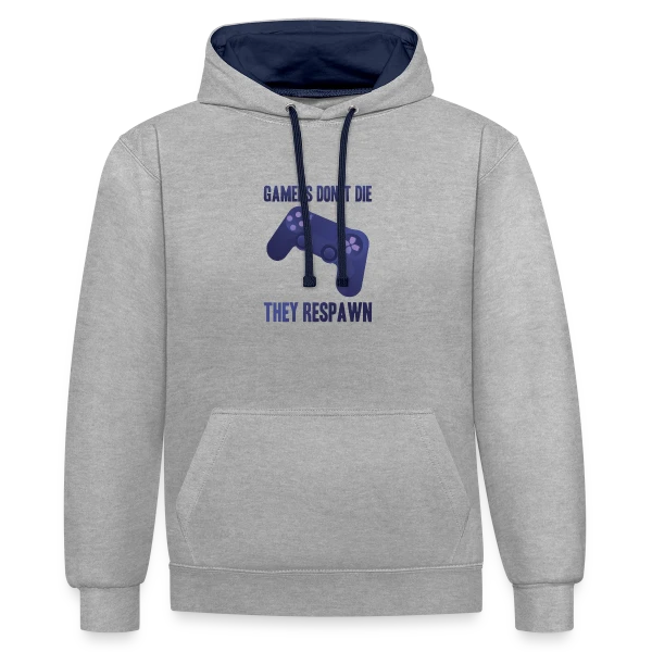 Univers Gaming : Manette et Esprit Geek sur Sweat à capuche contrasté